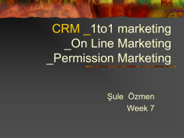 CRM 1to1 marketing Permission Marketing