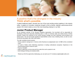 Think what`s possible. Junior Product Manager