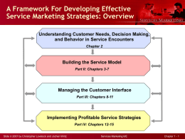 A Framework For Developing Effective Service Marketing