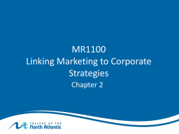Marketing in the Organization: An Overview