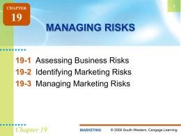 MANAGING RISKS