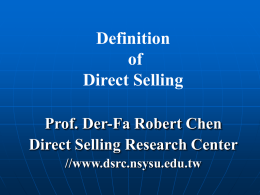 Definition of Direct Selling