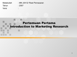 Marketing research is the