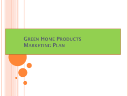 green home products marketing plan