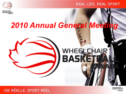 AGM Report 2010 - St.. - Wheelchair Basketball Canada
