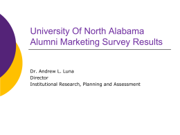 Slide 1 - University of North Alabama