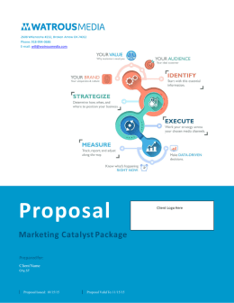 Proposal Marketing Catalyst Package