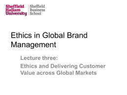 Ethics in Global Brand Management