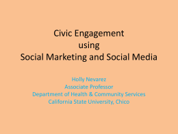 Civic Engagement using Social Marketing and Social Media