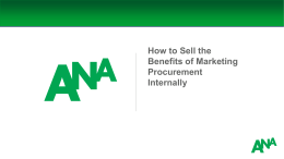 How to Sell the Benefits of Marketing Procurement Internally