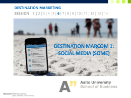 Destination Marcom 1: Social Media slidedeck File