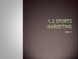 1.2 Sports Marketing - Holland Public Schools