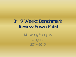 3rd 9 Weeks Benchmark Review PowerPoint