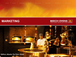 Beech Ovens is recognised by leading luxury hoteliers/restaurateurs