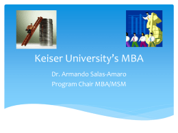 MBA Product Knowledge