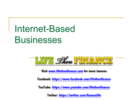 Internet-Based Businesses
