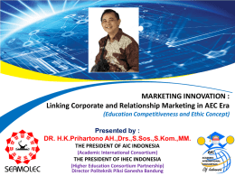 Linking Corporate and Relationship Marketing in
