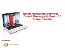 Email Marketing Services - Direct Message In Front Of