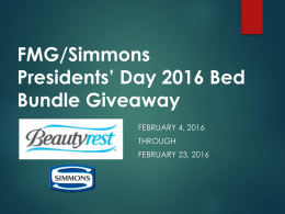 Simmons Beautyrest Presidents Day Bed Bundlex