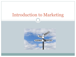 Intro to Marketing PowerPoint