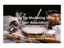 Cooking Up Marketing Ideas For Your Association