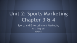 What is Sports Marketing? - Mrs. Ingram`s Class Website