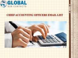 Why opt for Global B2B Contacts CAO Mailing List?