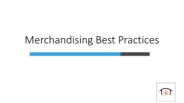 Merchandising Best Practices