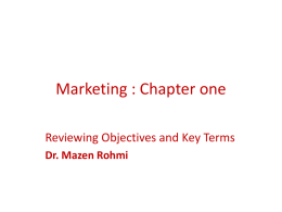 Marketing key objectivesx