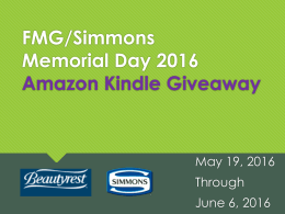 Simmons Memorial Day Kindle Promotionx