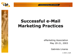 Advanced eMail Marketing Strategies - L-Soft