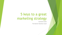 5 keys to a great marketing strategym