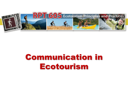 RPT 605 Communication in Ecotourism_iLearn post_S15