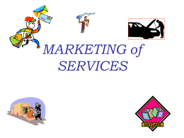 MARKETING of SERVICES