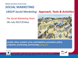 7. UBSUP`s Social Marketing Approach