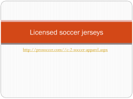 Licensed soccer jerseys