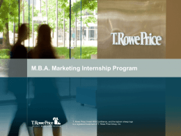 MBA Marketing Internship Powerpoint