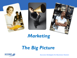 Marketing - The Big Picture