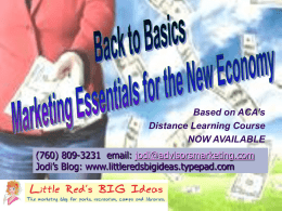 Back to Basics - Little Red`s Big Ideas