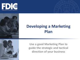 Developing a Marketing Plan