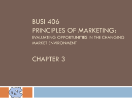 BUSI 160 Principles of Marketing