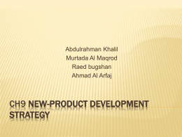 CH9 New-Product Development Strategy