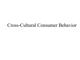 Cross-Cultural Consumer Behavior