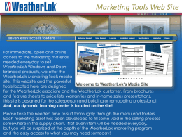 Marketing Tools Web Site - the ReliaBilt Media Site