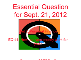 Essential Question for Sept. 21, 2012