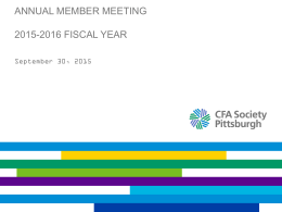Annual member meeting 2013-2014 Fiscal year