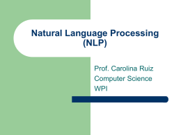 NLP Slides - Prof. Ruiz