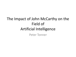 Presentation – John Mc. Carthy