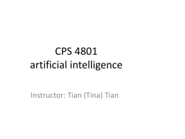 CPS 4801 artificial intelligence