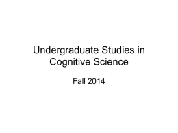 UpdatesFall2014 - Cognitive Science Department